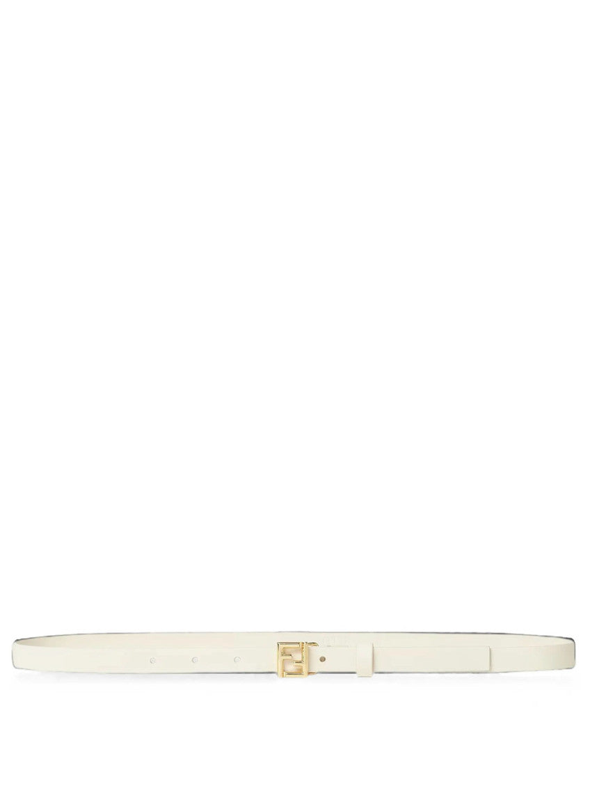 Beige Logo Buckle Belt 1