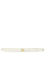 Beige Logo Buckle Belt 1