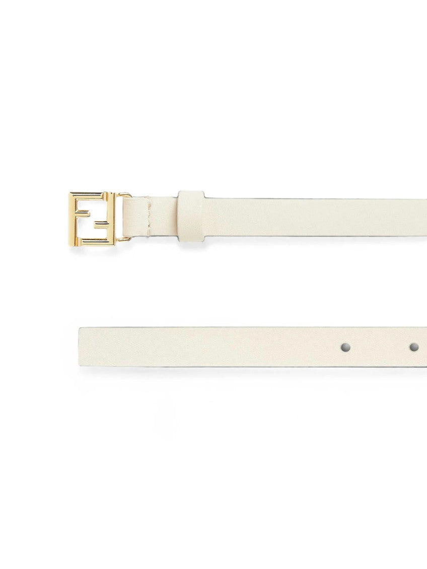 Beige Logo Buckle Belt 2