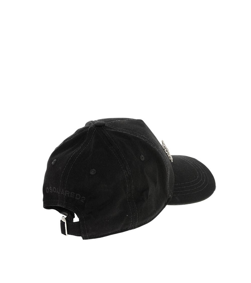 Black Embellished Baseball Cap 2