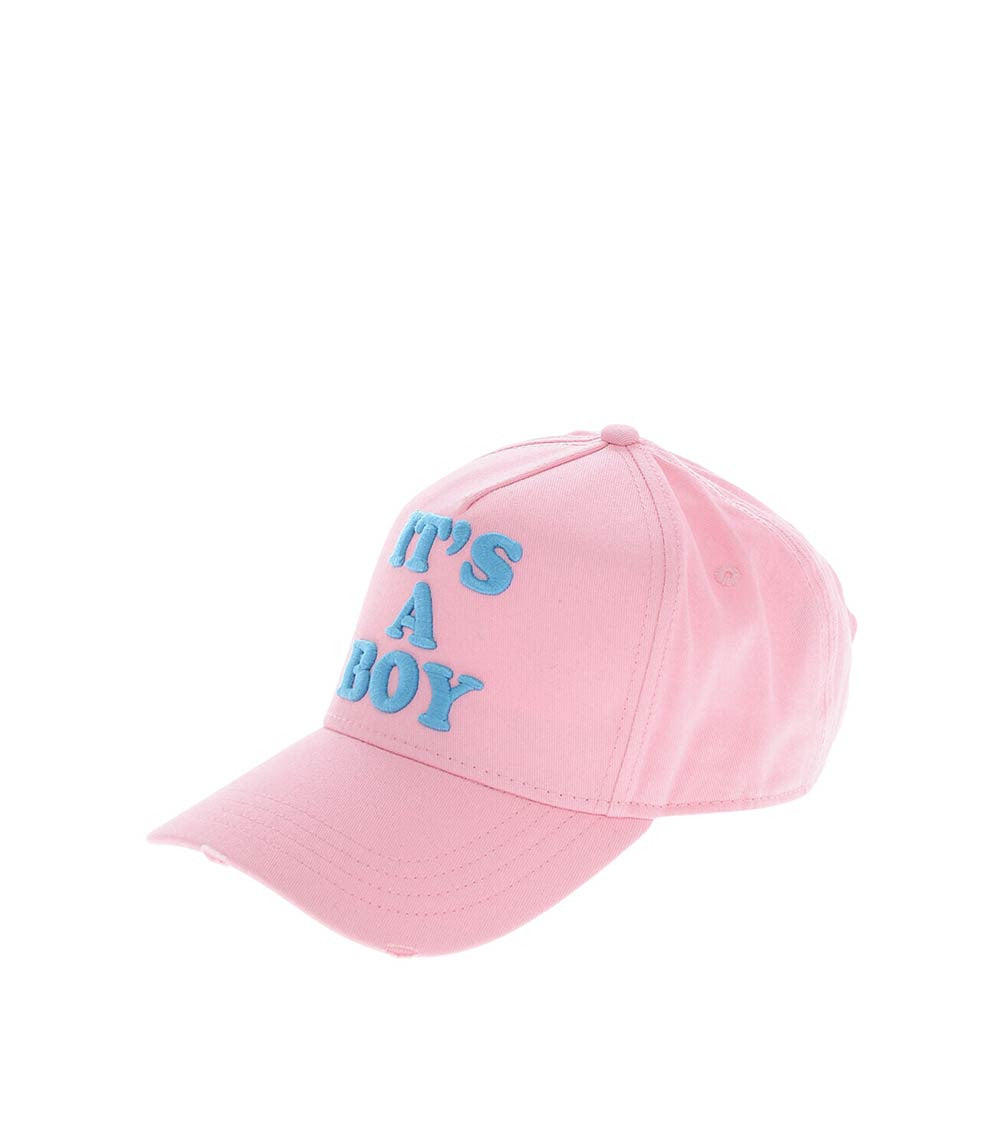 Pink Embroidered Baseball Cap 1