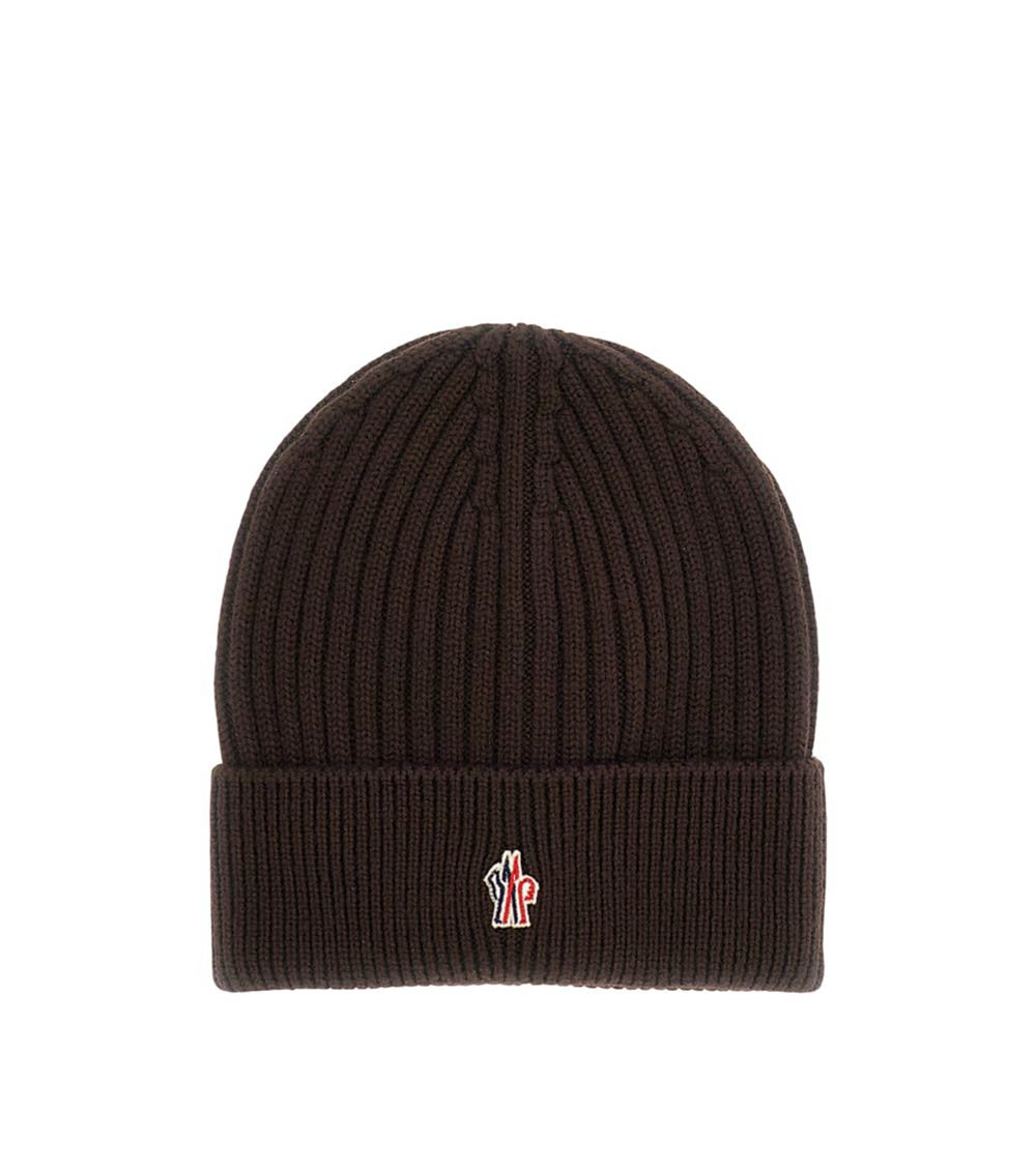 Dark Brown Logo Beanie Cap 1