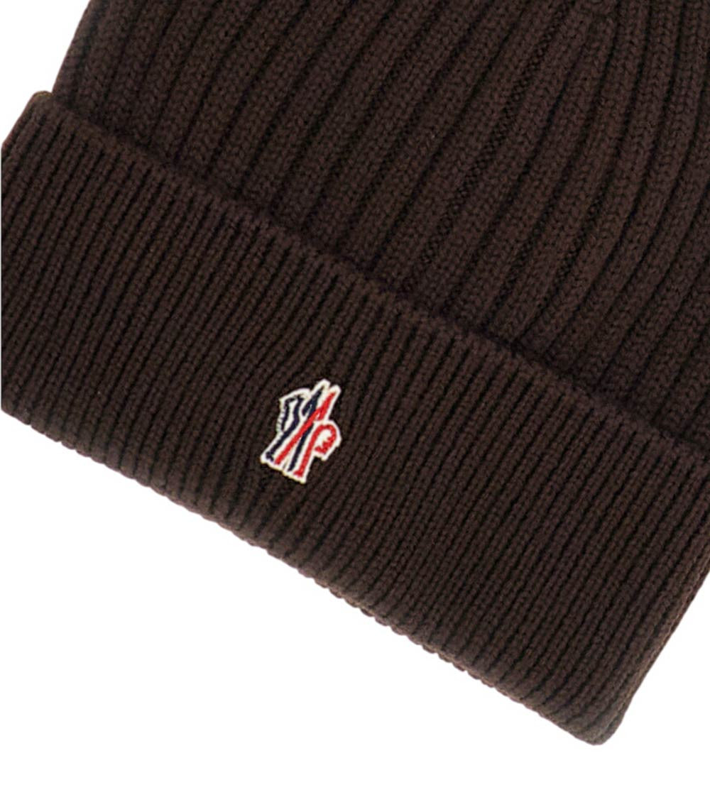 Dark Brown Logo Beanie Cap 2
