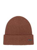 Brown Knitted Logo Beanie Cap 1