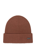 Brown Knitted Logo Beanie Cap 1