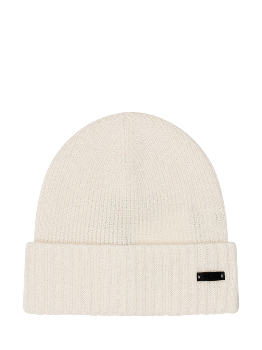White Knitted Beanie Cap 1