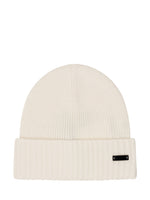 White Knitted Beanie Cap 1