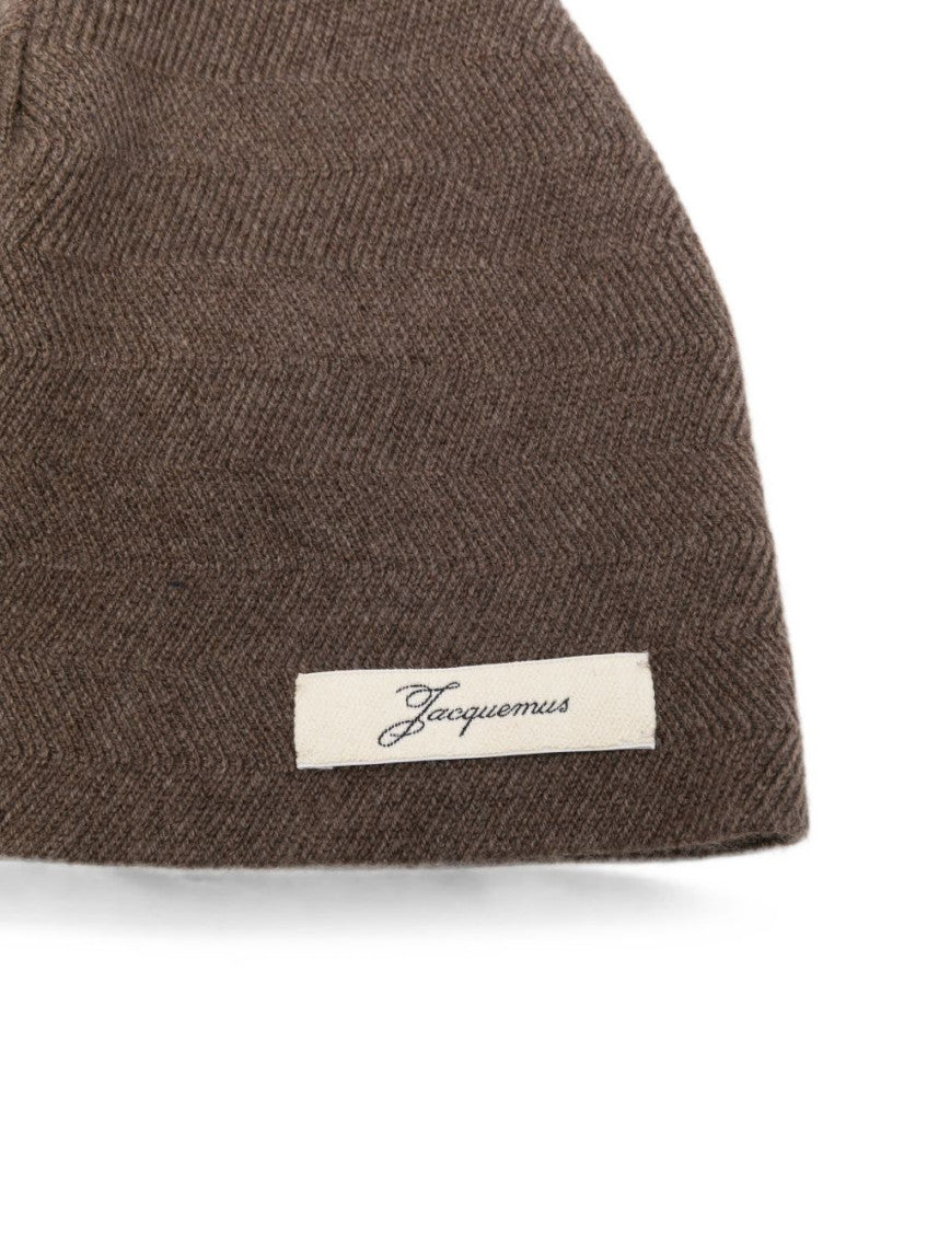 Brown Le Bonnet Logo Beanie Cap 2