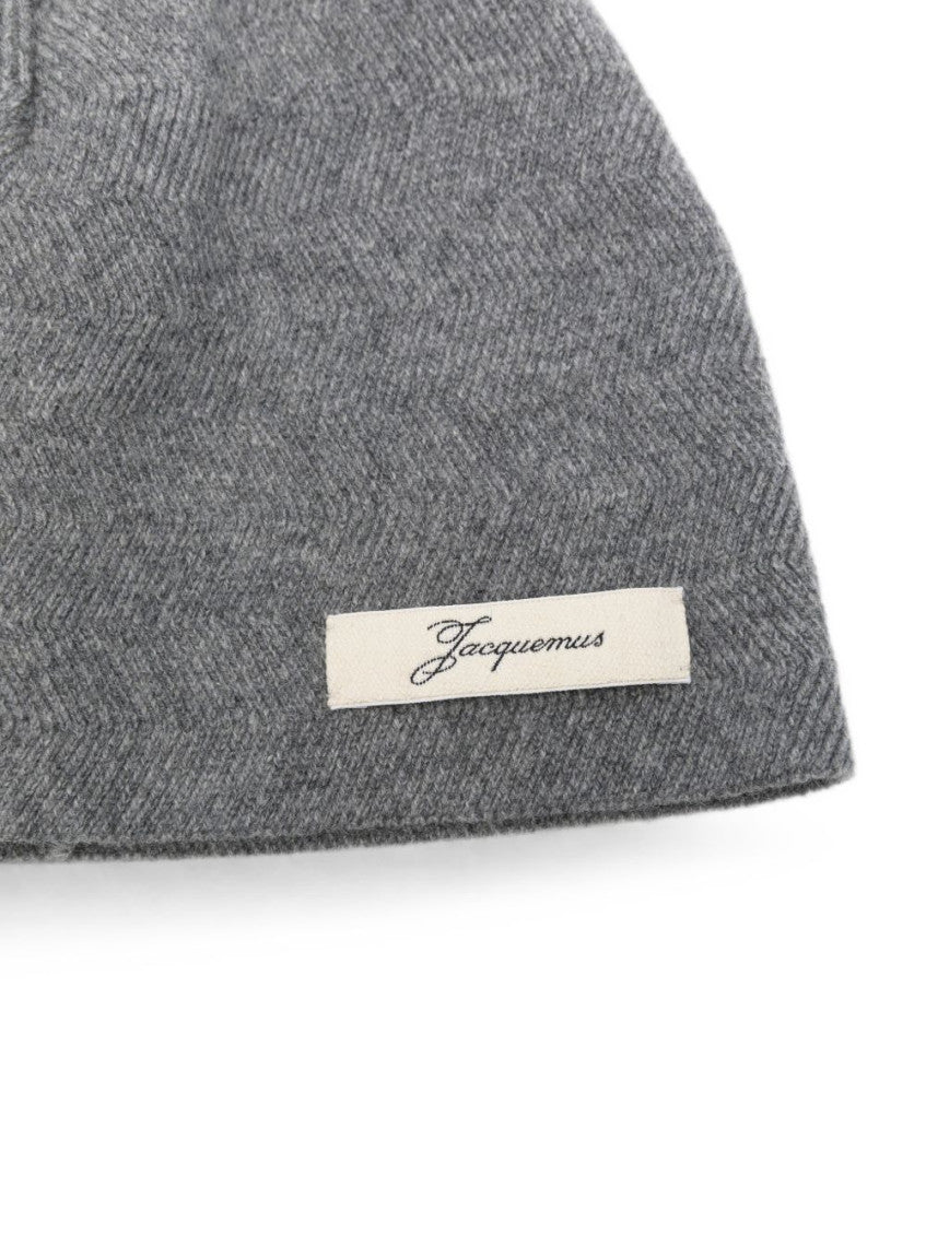 Grey Le Bonnet Textured Beanie Cap 2