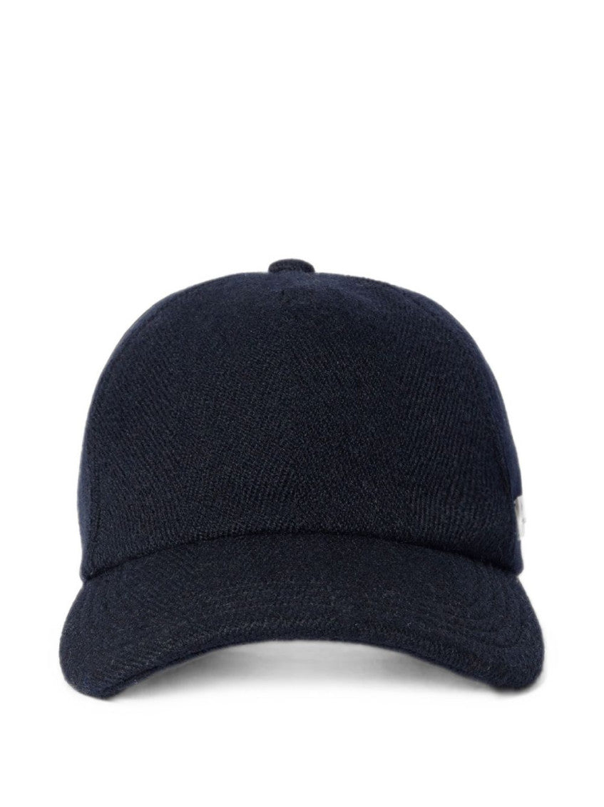 Dark Blue Textured Baseball Cap 1