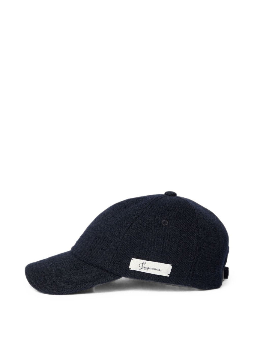 Dark Blue Textured Baseball Cap 2