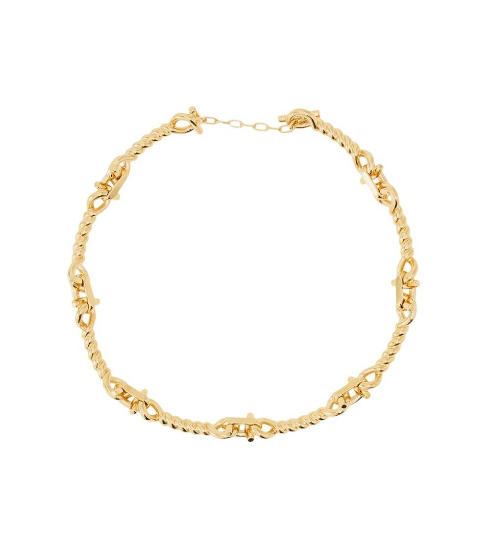 Golden Twisted Necklace 1