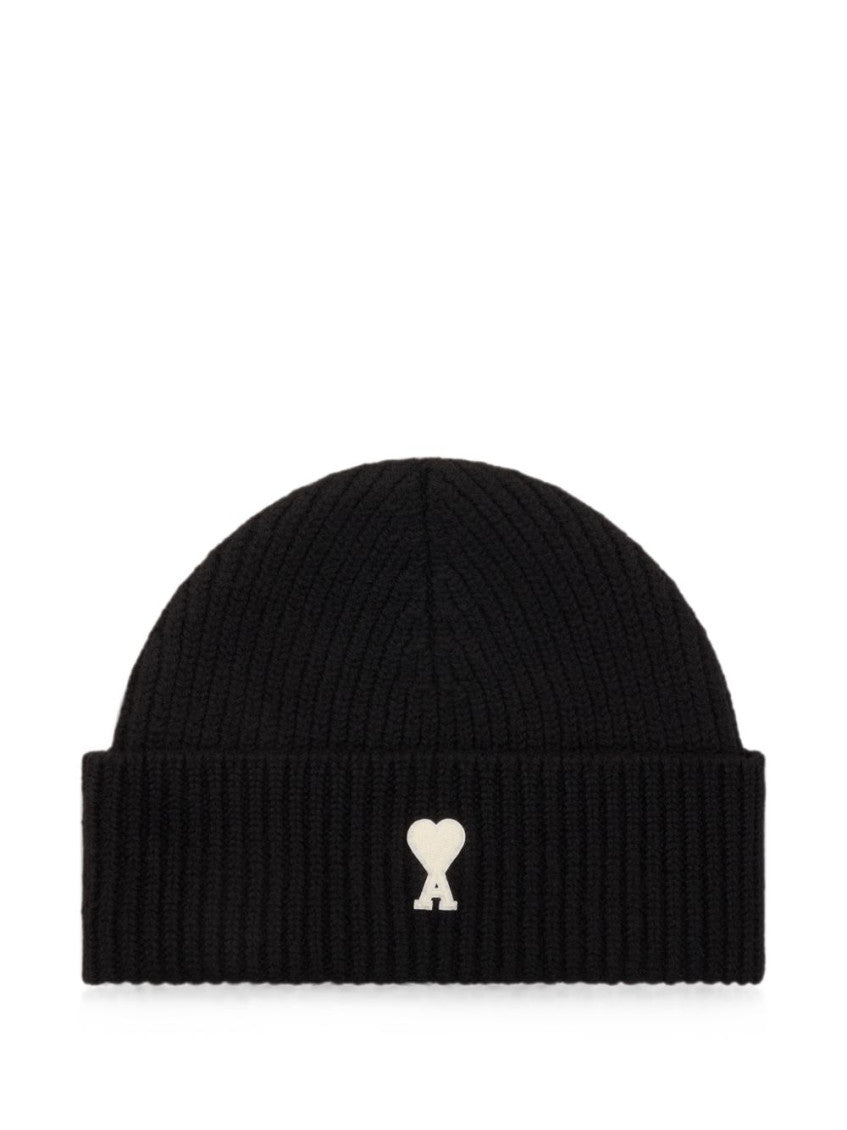 Black Logo Beanie Cap 1