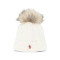 White Grenoble Knitted Beanie Cap 1
