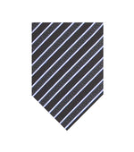Black Diagonal Striped Tie 1