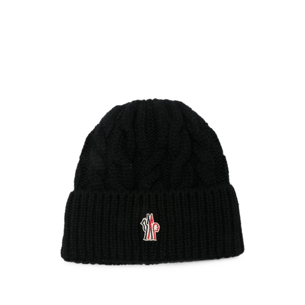 Black Grenoble Knitted Beanie Cap 1