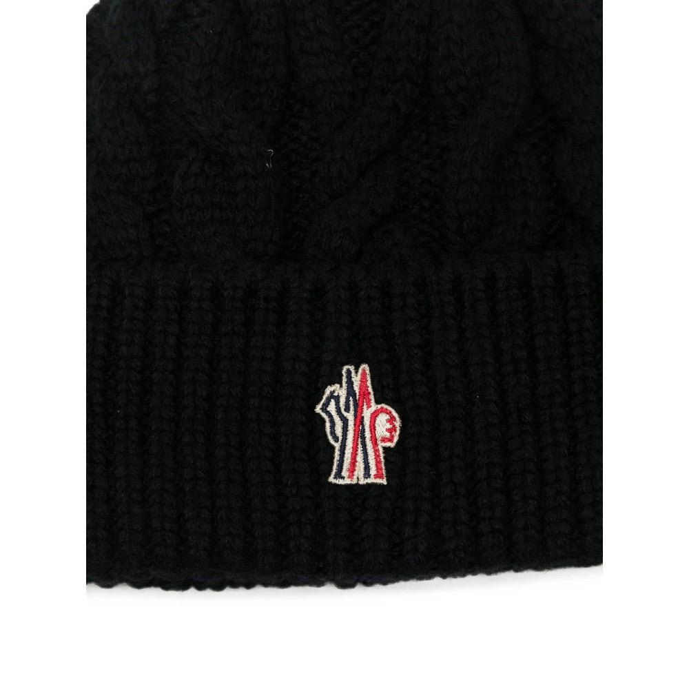 Black Grenoble Knitted Beanie Cap 2
