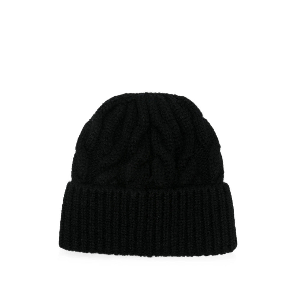 Black Grenoble Knitted Beanie Cap 3