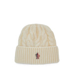 White Grenoble Knitted Beanie Cap 1