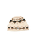 Beige Jacquard Beanie Cap 1