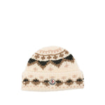 Beige Jacquard Beanie Cap 1