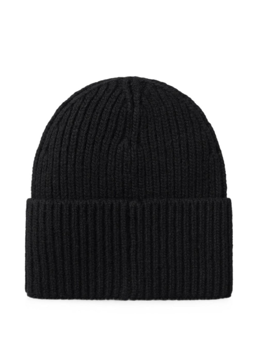 Black Knitted Beanie Cap 2