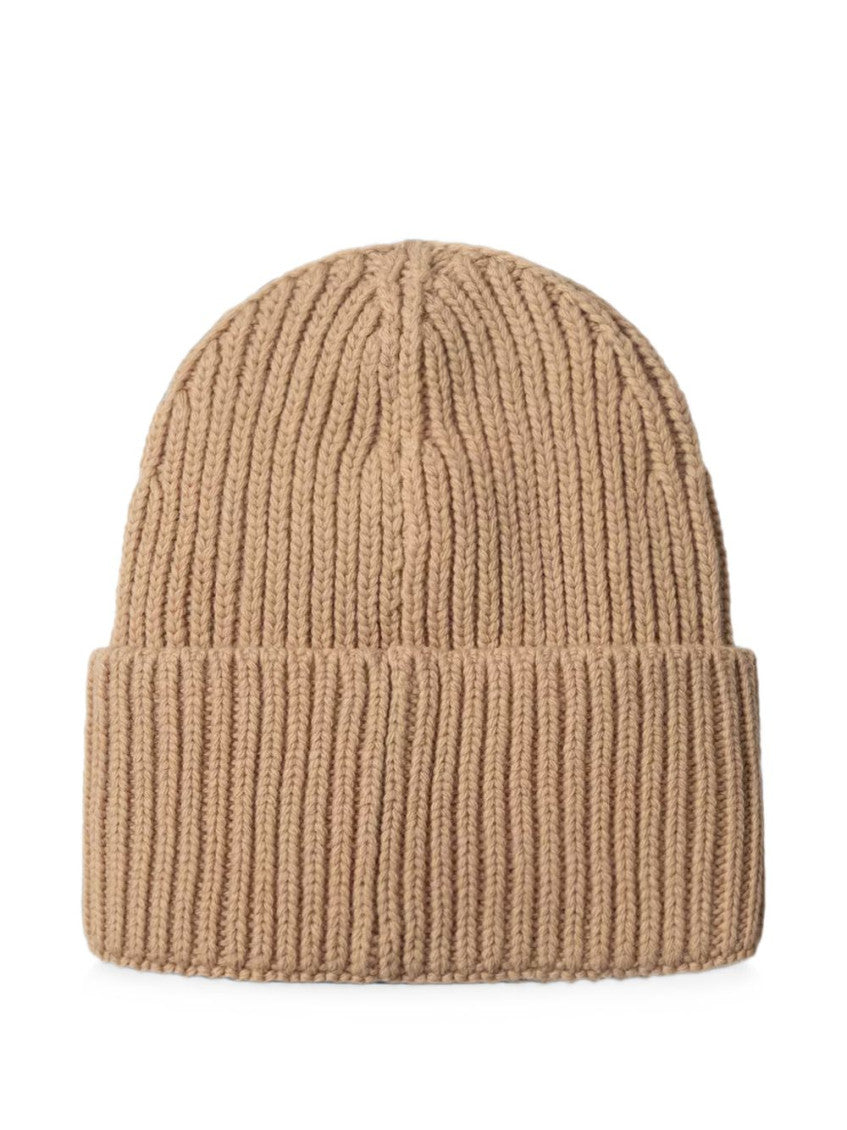 Beige Knitted Beanie Cap 2