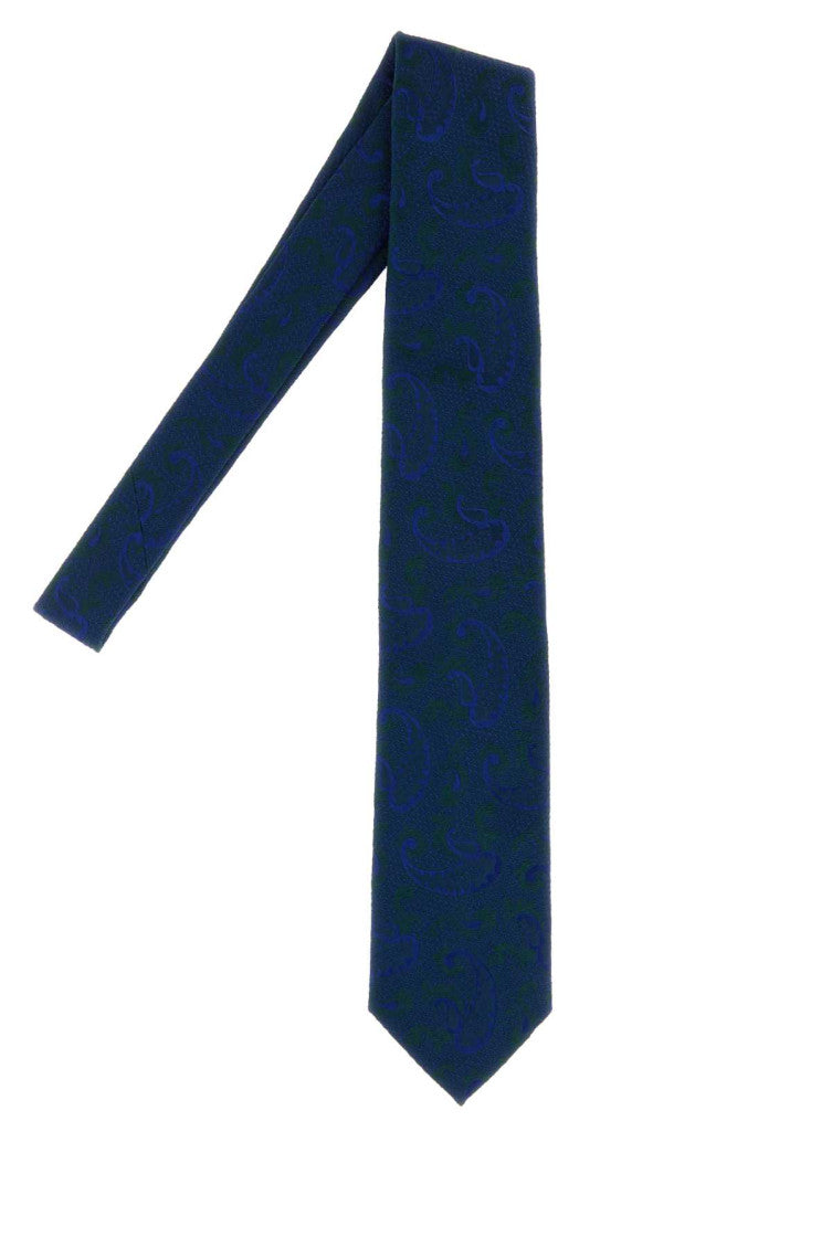 Blue Paisley Jacquard Tie 1