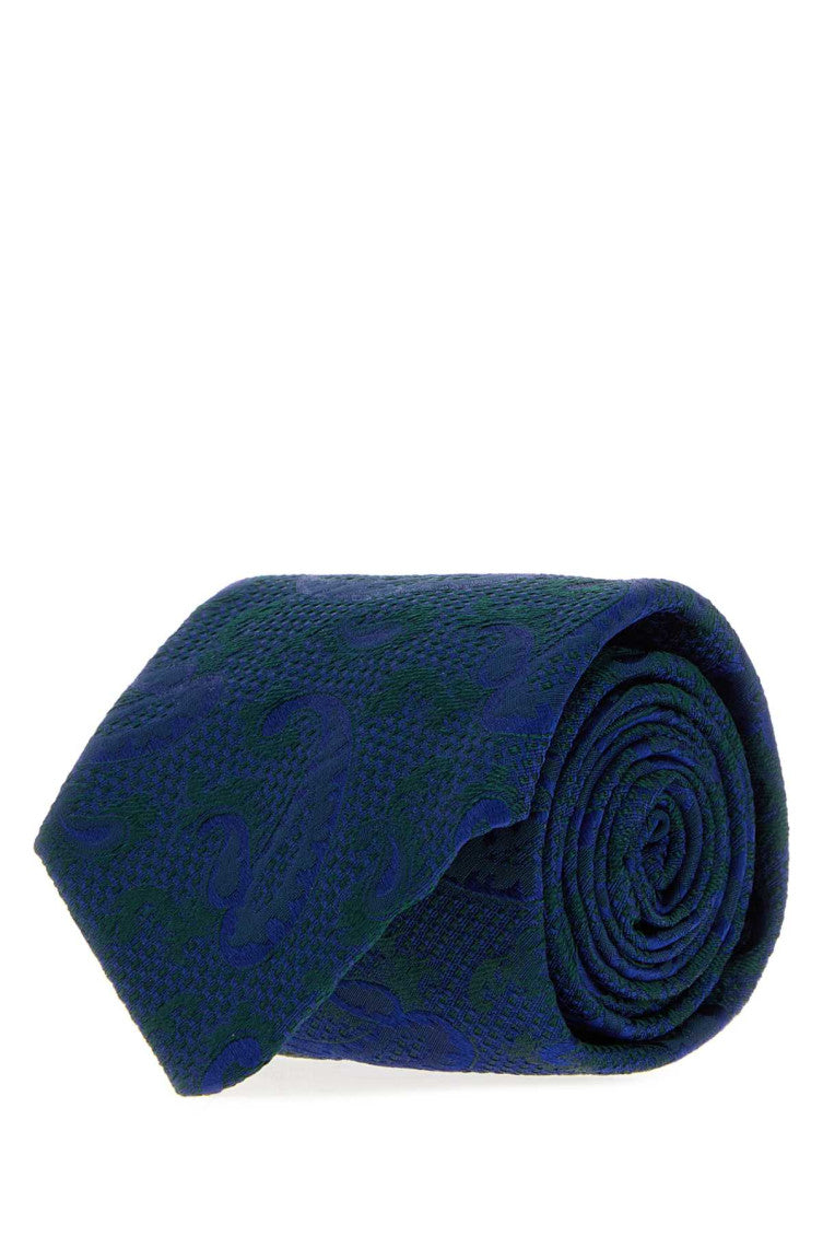 Blue Paisley Jacquard Tie 2