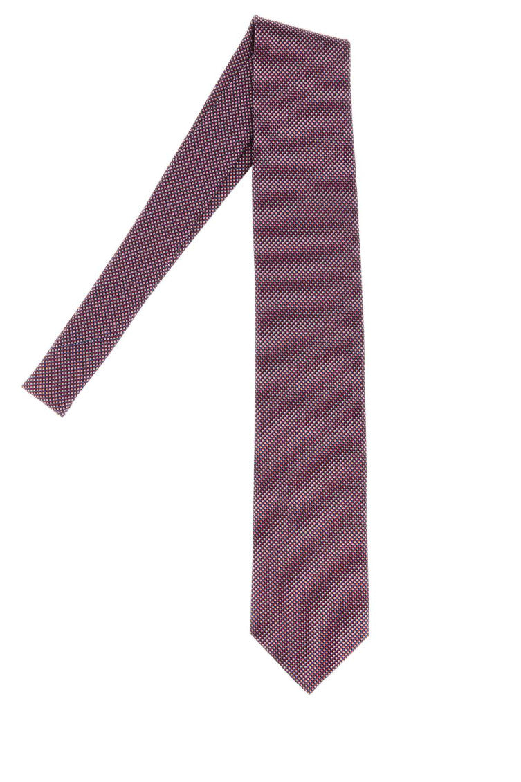 Multicolor Motif Jacquard Tie 1