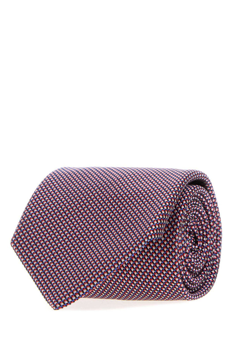 Multicolor Motif Jacquard Tie 2