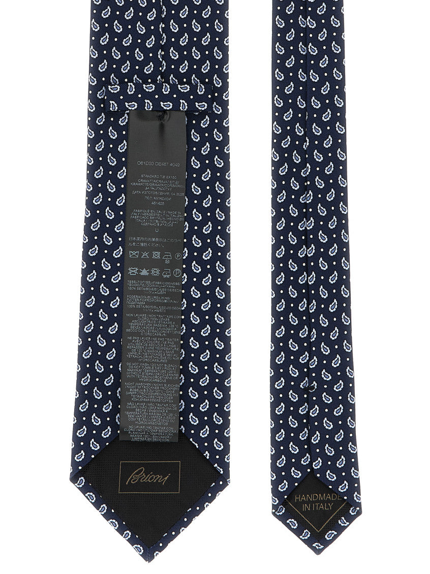 Blue Paisley Print Tie 2