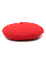 Red Basque Solid Beret Hat 1