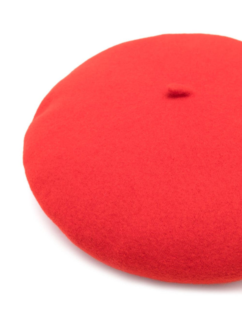 Red Basque Solid Beret Hat 2