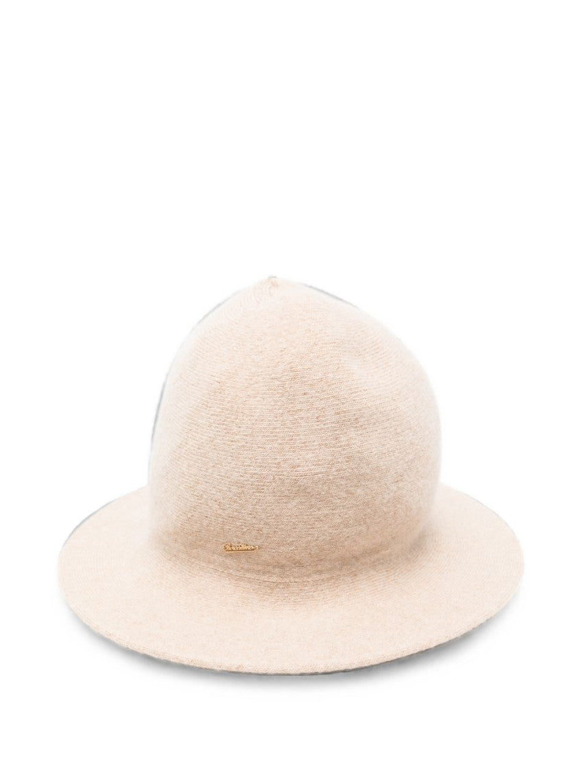 Beige Angelina Textured Breton Hat 1