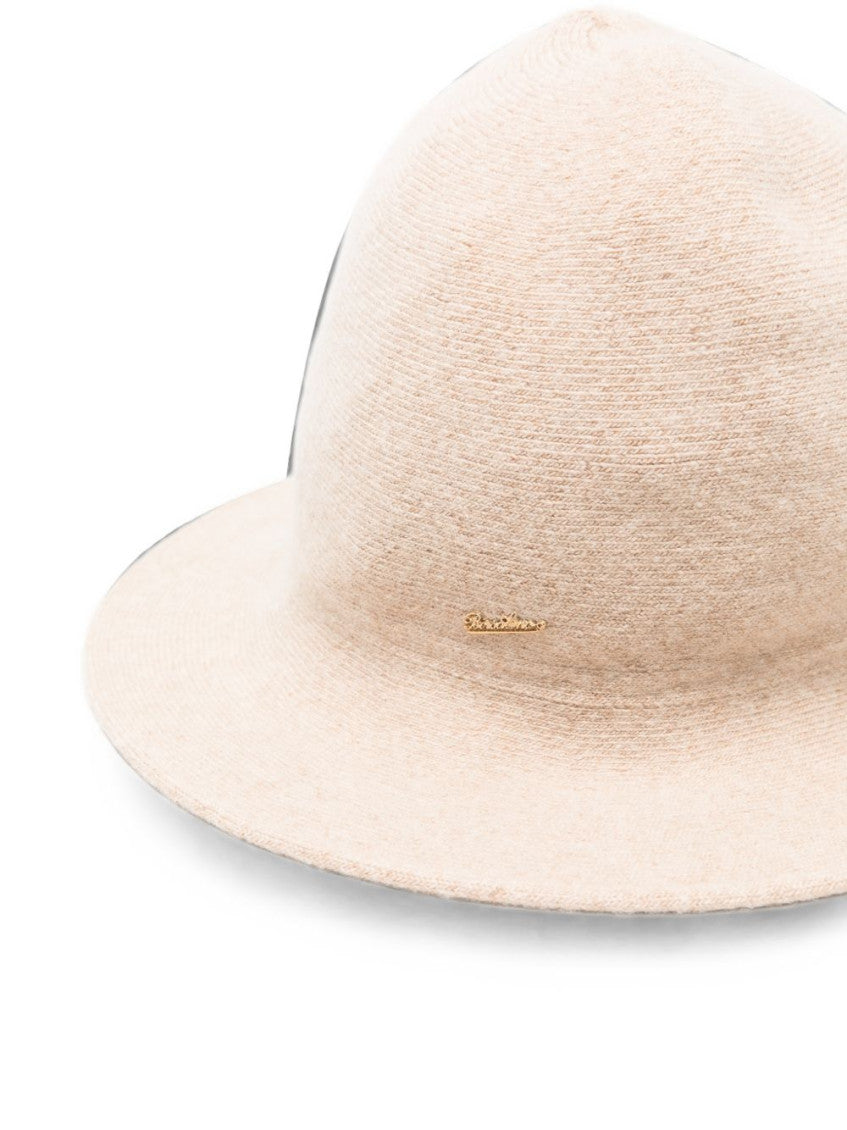 Beige Angelina Textured Breton Hat 2