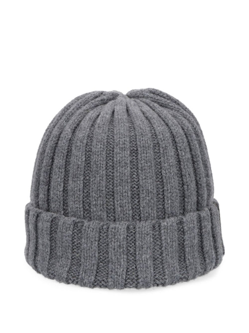 Dark Grey Knitted Beanie Cap 2