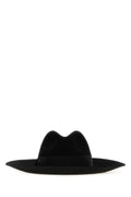 Black Sophie Solid Fedora Hat 1