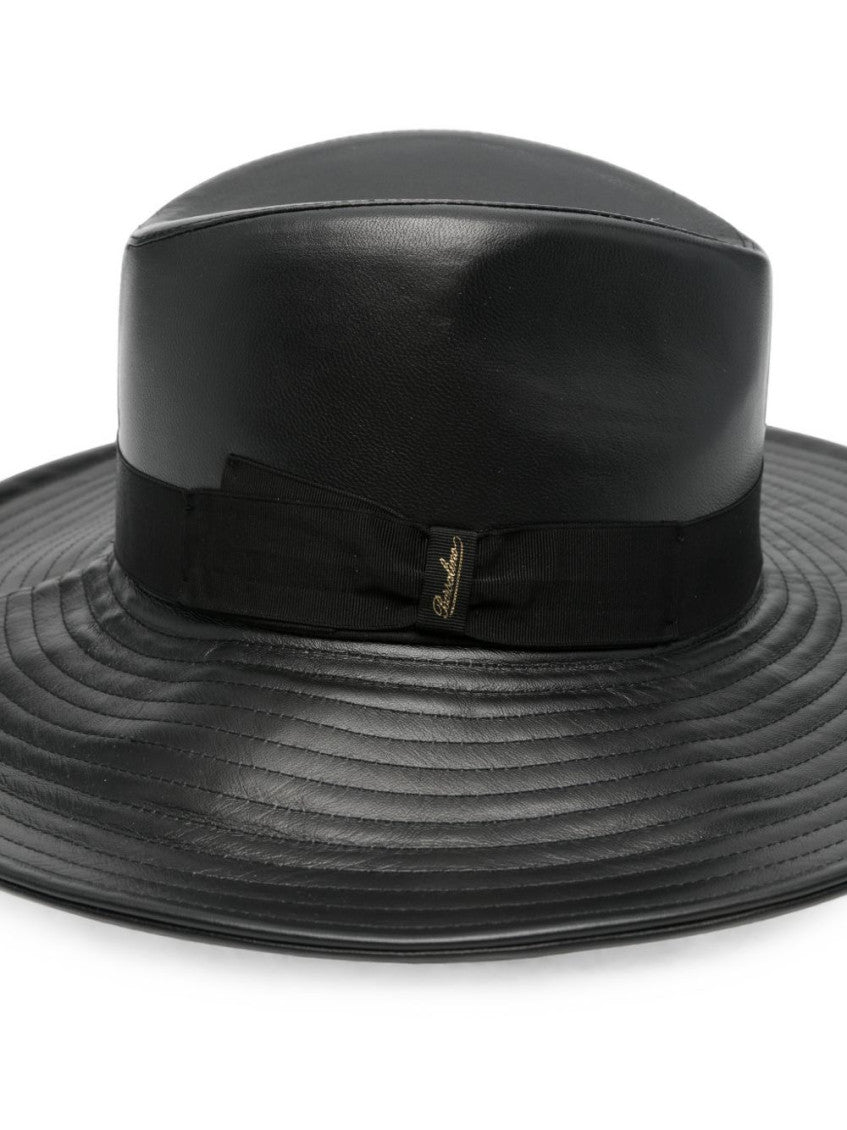 Black Sophie Solid Fedora Hat 2