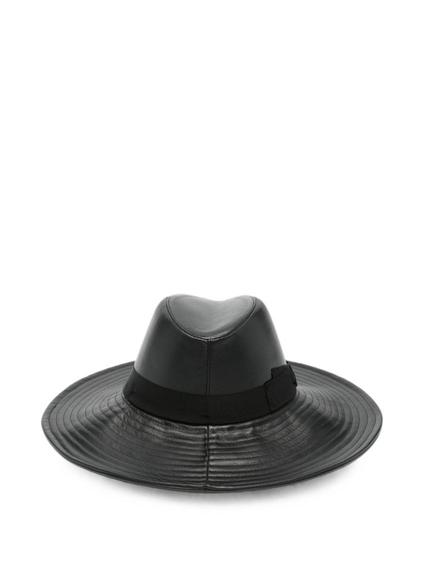 Black Sophie Solid Fedora Hat 3