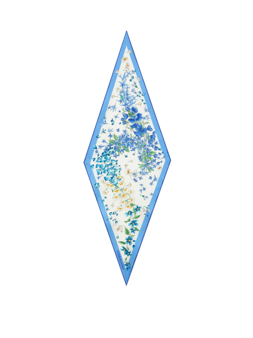 Blue Floral Scarf 1