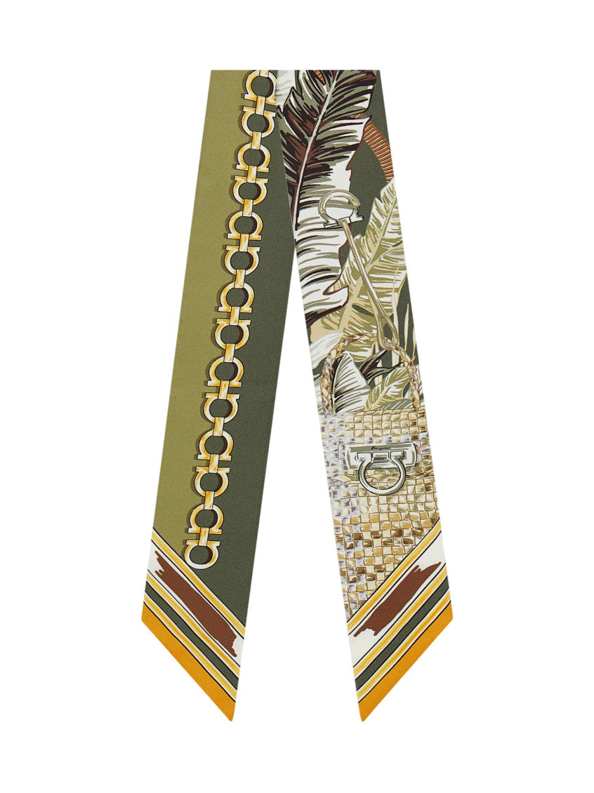Green Animal Print Bandana Scarf 1