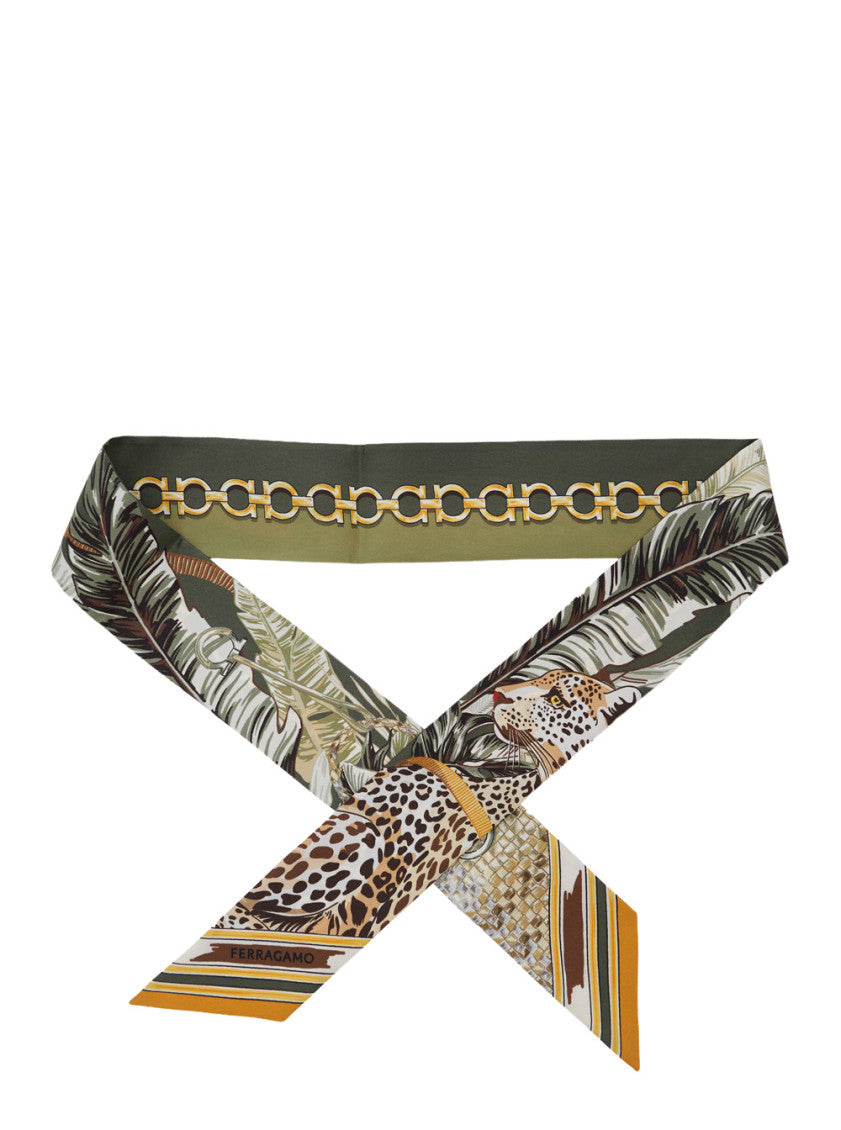 Green Animal Print Bandana Scarf 2