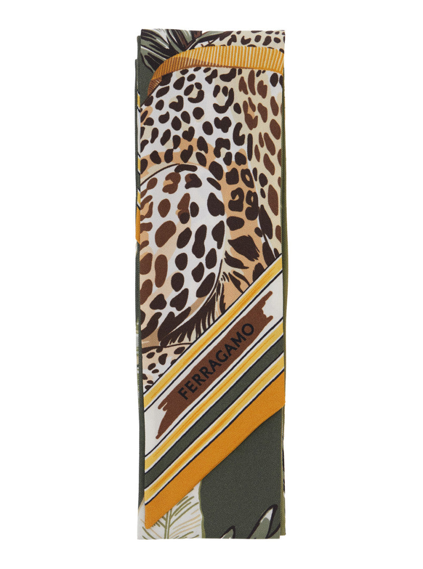 Green Animal Print Bandana Scarf 4