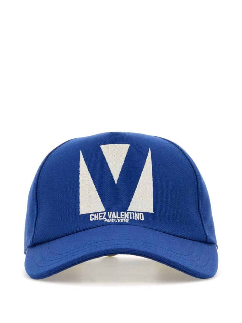 Blue Chez Valentino cotton cap 1