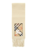 Beige Logo patch scarf 1