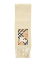 Beige Logo patch scarf 1