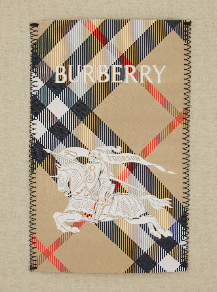 Beige Logo patch scarf 3