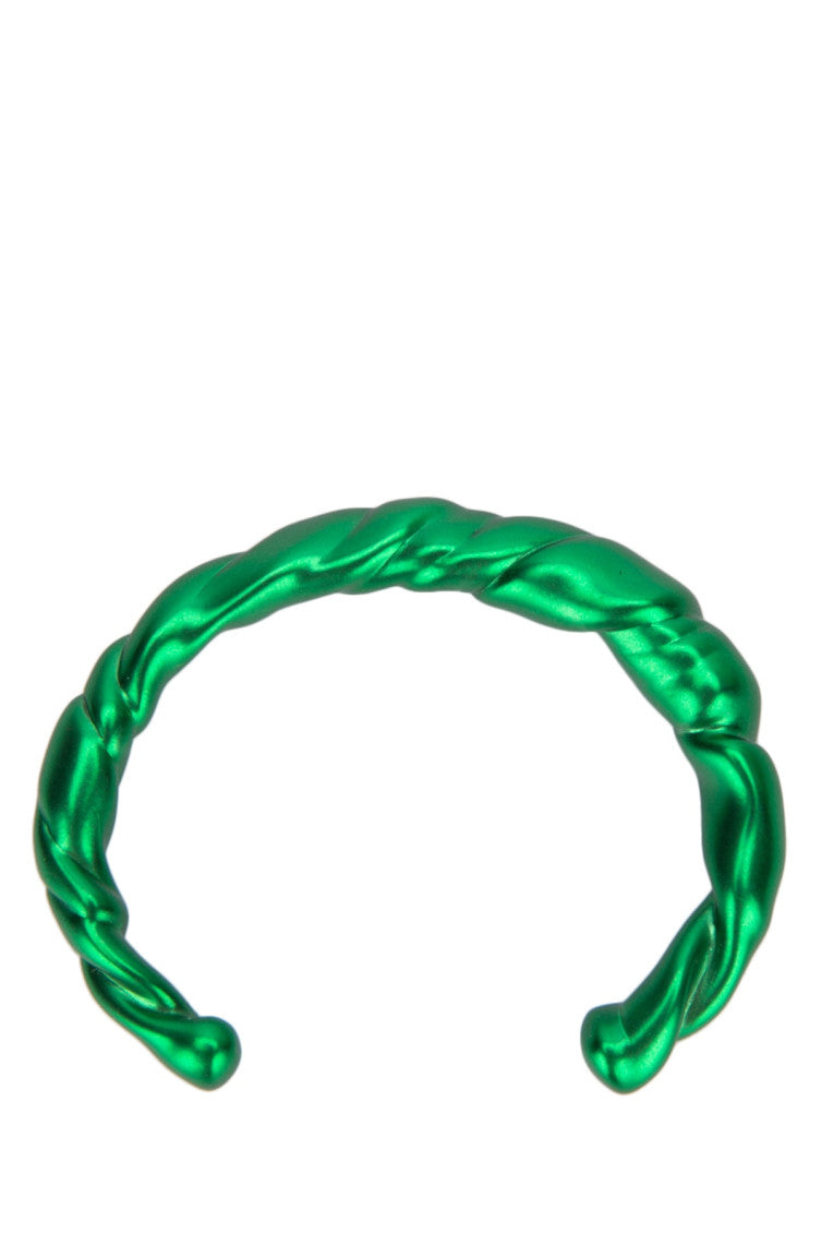Green Classic twisted Cuff bracelet 1
