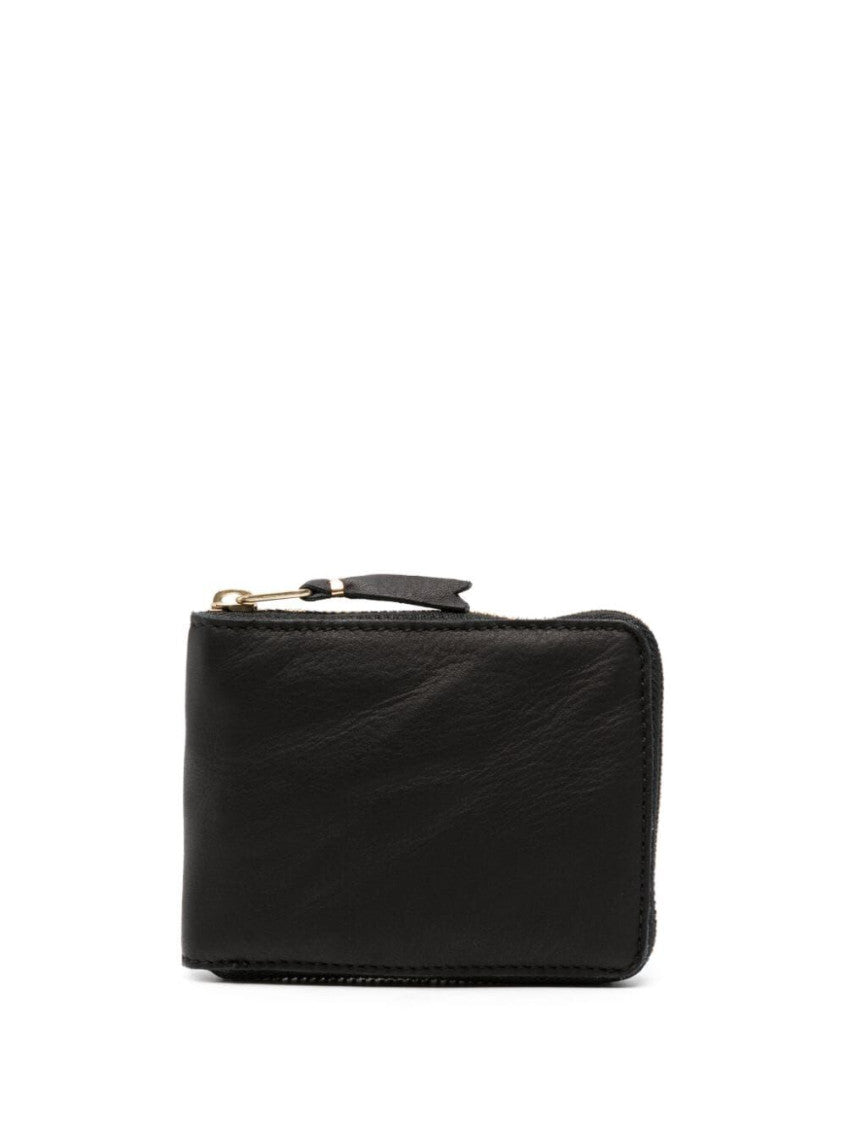 Black Washed Leather Wallet 1